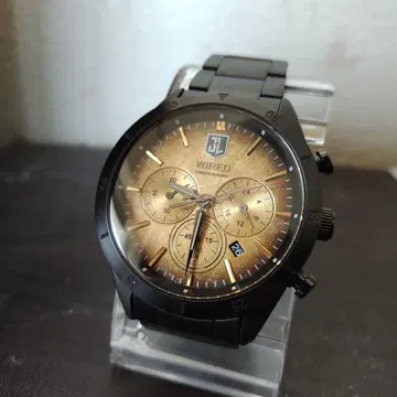 세이코 와이어드 크로노그래프 블랙 스테인리스 JL 저스티스 리그