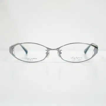 일본제 티타늄 실버 안경 프레임 렌즈 교환 가능 경량 지적