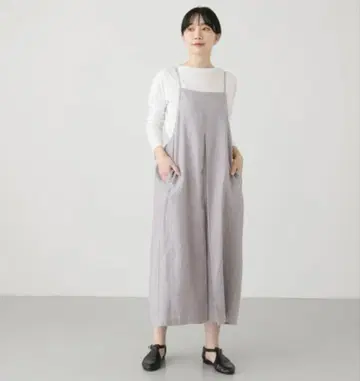 24SS kagure 카구레 린넨 백 개더 원피스 그레이 린넨