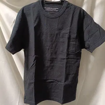 LOS ANGELES APPAREL 블랙 포켓T셔츠
