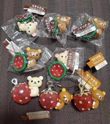 리락쿠마 키라키라 스트랩 딸기 수박