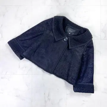 LOUNIE 루니 무스탕 보아 자켓 숏 기장 블랙 40*MD713