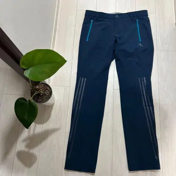 adidas 다크 블루 슬림핏 팬츠