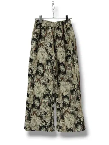 고양이 패턴 고블랑 직조 와이드 팬츠 2