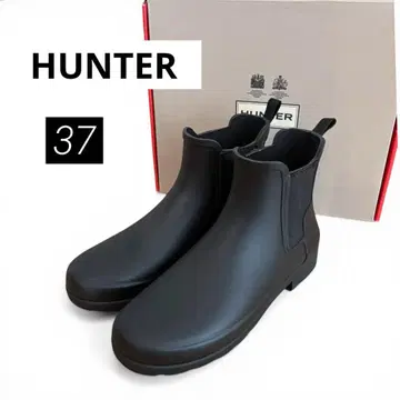 새상품급 HUNTER 헌터 오리지널 리파인드 첼시 부츠 블랙 37