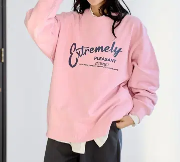 택 포함 새상품 coen 코엔 헤비 쭈리 로고 프린트 맨투맨