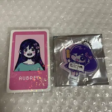 OMORI 카페 오버리 아크릴 키링 홀로그램 카드