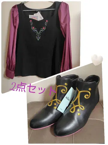 디즈니 겨울왕국 블라우스 티셔츠 부츠 코스프레 치하루