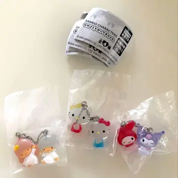 산리오 나카요시 드롭 참 키티 마이멜로디 키키라라 3개 세트