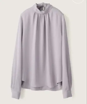 SOEJU 소쥬 새틴 백리본 블라우스 긴팔 M 라이트 그레이