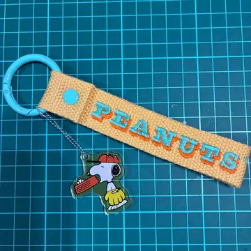 스누피 자수 택 아크릴 마스코트 키링