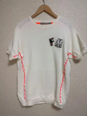 FranCisT_MOR.K.S 와플 니트 반팔 화이트 비쥬