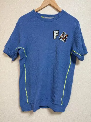 FranCisT_MOR.K.S 와플 니트 반팔 블루 비쥬