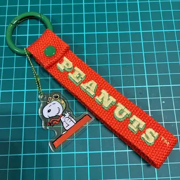 스누피 자수 택 아크릴 마스코트 키링