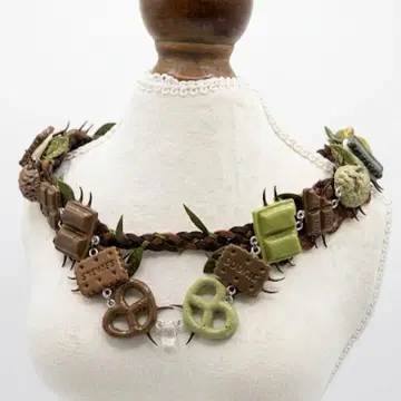 페이크 디저트 지네 초커 말차 핸드메이드 서브컬쳐