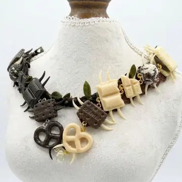 페이크 디저트 지네 초커 핸드메이드 서브컬쳐