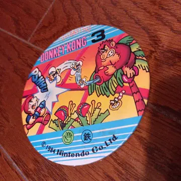 돈키콩 3 패미컴 쇼와 레트로 원형 딱지 직경 9cm