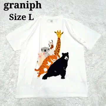 graniph 그라니프 츄츄애니멀즈 T셔츠 L 화이트 흰색