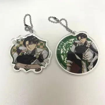 진격의 거인 마루쿠지 체스 style 리바이 키링 2개