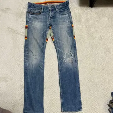 HYSTERIC 데미지 데님 팬츠