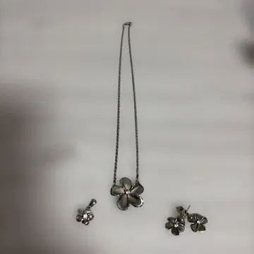 빈티지 하와이안 주얼리 목걸이 귀걸이 참 세트