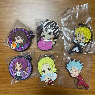 일곱개의 대죄 러버 키링 6개 세트