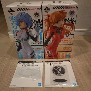 에반게리온 제일복권 아스카 레이 아크릴 스탠드 2개 세트 [ 미개봉 ]