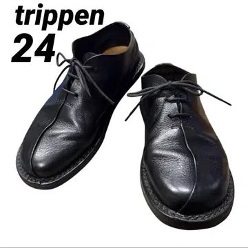 trippen 트리픈 플레인토 레이스업 슈즈 가죽 신발 블랙