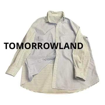 투모로우랜드 스트라이프 셔츠 면 100% 일본제