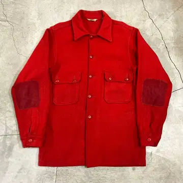 50s 보이 스카우트 울 자켓 빨간색 엘보 패치 46 빈티지