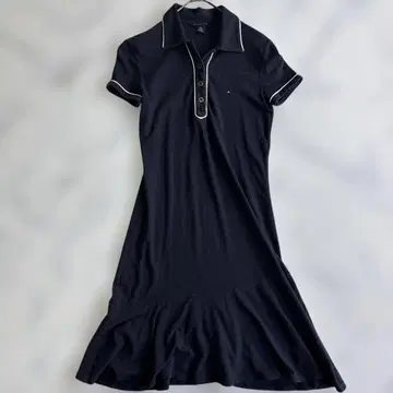 인기 TOMMY HILFIGER 타미힐피거 네이비 피케 셔츠 원피스