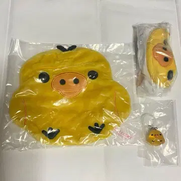 리락쿠마 푹신푹신 파우치 한가로운 고양이 메지루시 키이로이트리 가챠