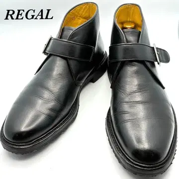 리걸 처카 부츠 25cm 몽크 스트랩 블랙 천연 가죽 레더