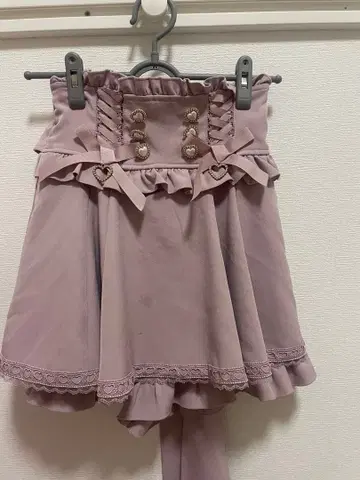 LIZLISA 레이스업 서스펜더 부착 치마바지