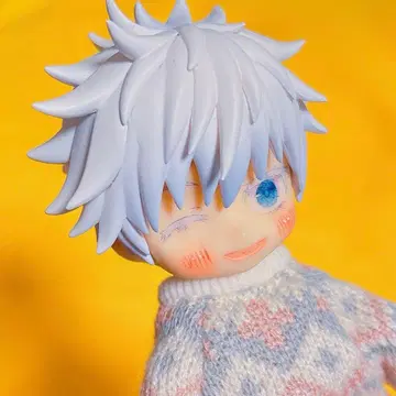 넨도로이드용 오리지널 페이스 부품 푸른 눈 웃는 얼굴