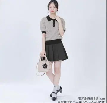 MARY QUANT 보더 데이지 폴로 풀오버