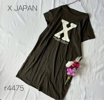 로고 원피스 반팔 코튼 루즈핏 블랙 체형 커버 엑스 재팬