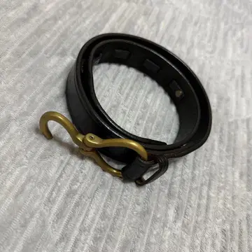 TORY LEATHER 가죽 벨트 블랙 골드 30