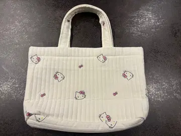 산리오 키티 이불 토트백 누비백 니시마츠야 화이트