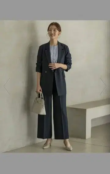 ANYSIS 스마트 뷰티 스트레치 더블 브레스트 자켓 와이드 팬츠