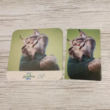 주토피아2 오마이카페 예약 특전 파우버트 카드 코스터 세트