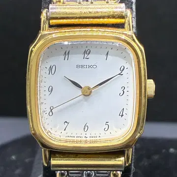배터리 교환 완료 세이코 SEIKO QZ 스퀘어 골드 여성용 손목시계