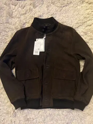 BEAMS 다크 브라운 스웨이드 블루종