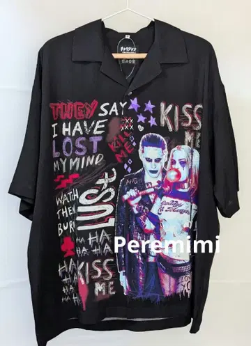 DC 할리 퀸 조커 캐릭터 점퍼 M 사이즈 하와이안 셔츠 셔츠