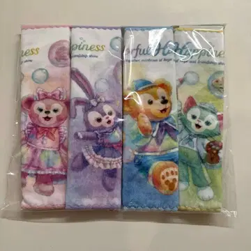 도쿄디즈니씨 더피&프렌즈 20주년 미니 타월 4개 세트