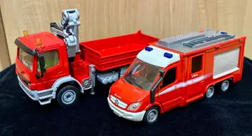 보넬룬드 siku 메르세데스-벤츠 소방차와 트럭 미니카 세트