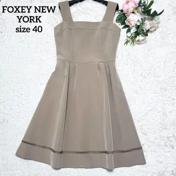 폭시 뉴욕 A라인 턱 플리츠 원피스 베이지 컨디션 최상