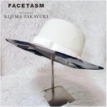 극레어 FACETSM x 키지마 타카유키 콜라보 햇 체크 봄/여름