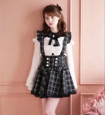 LIZLISA 리즈리사 레이스업 서스펜더 치마바지 지뢰 양산형