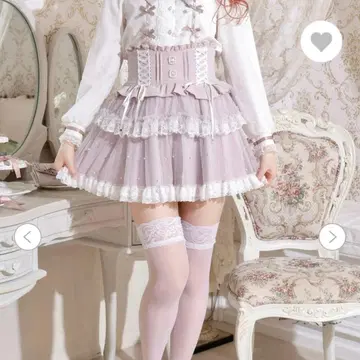 NOEMIE 노에미 백리본 펄 튤 티어드 치마바지 M 사이즈